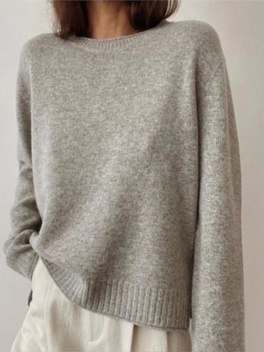 Jenni Kayne Everyday Light Grey Crewneck Sweater